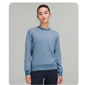 lululemon athletica Heathered Soft Denim Crewneck Sweater